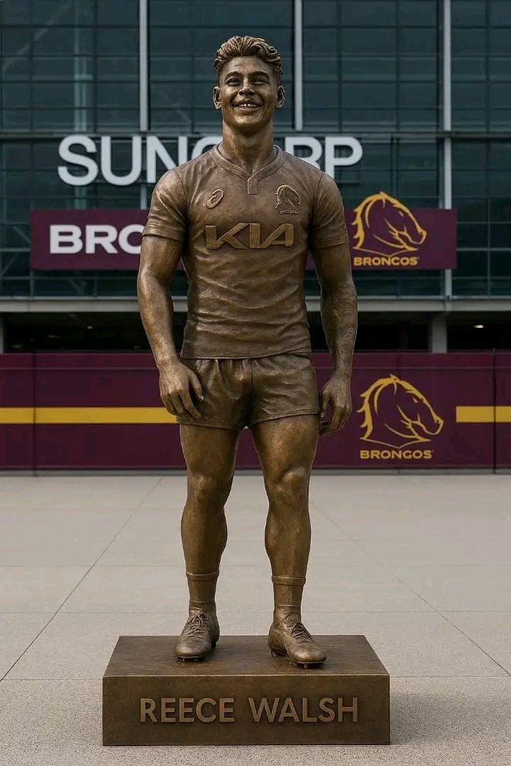 🚨BREAKING: Brisbane Broncos Unveil Statue of Reece Walsh.     The statue will honor Walsh’s incredible impact on the club and the NRL in a short time. He becomes the first fullback in Broncos history to receive such an honor And….