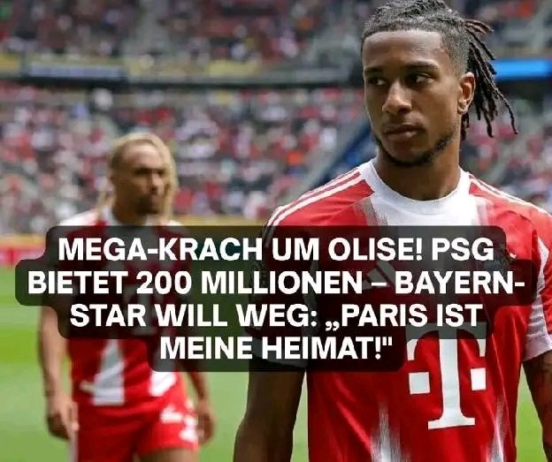 MEGA-TRANSFER-SCHOCK: Paris Saint-Germain jagt Bayern-Superstar Michael Olise – und der Franzose ist alles andere als abgeneigt! Aus vertraulicher Quelle heißt es: PSG-Boss Nasser Al-Khelaifi bietet unglaubliche 200 Millionen Euro! An der Säbener Straße schlagen die Alarmglocken: Eberl in Panik, Kompany ratlos. Und Olise? Der träumt längst von der französischen Hauptstadt! Ein Deal, der Bayern-Fans sprachlos macht und die Bundesliga-Beben verspricht – Luxus, Geld und Fußball-Fieber pur! 