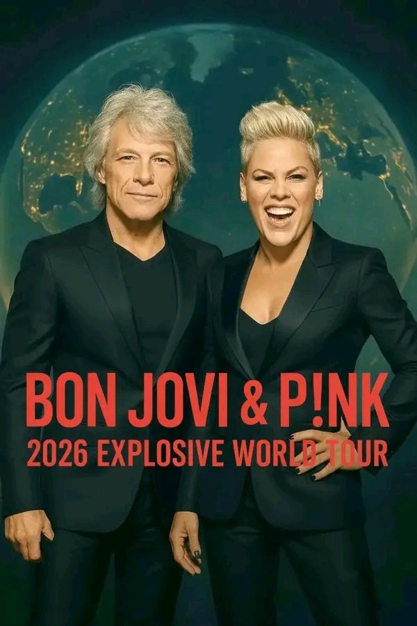 The rock legend is officially teaming up with P!nk for the 2026 World Tour, a once-in-a-lifetime collaboration set to redefine live music. Blending Bon Jovi’s timeless rock power with P!nk’s fearless