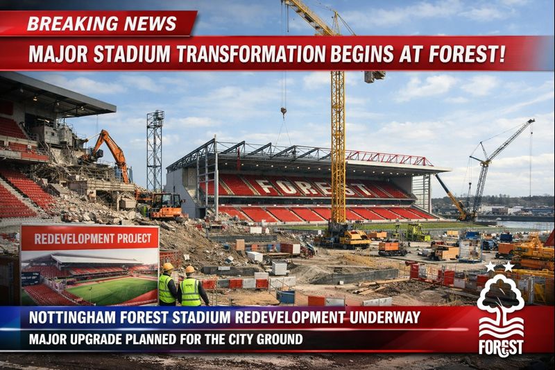 Breaking News rock Nottingham forest as forest begins a highly touted Historic City Ground transformation project…
