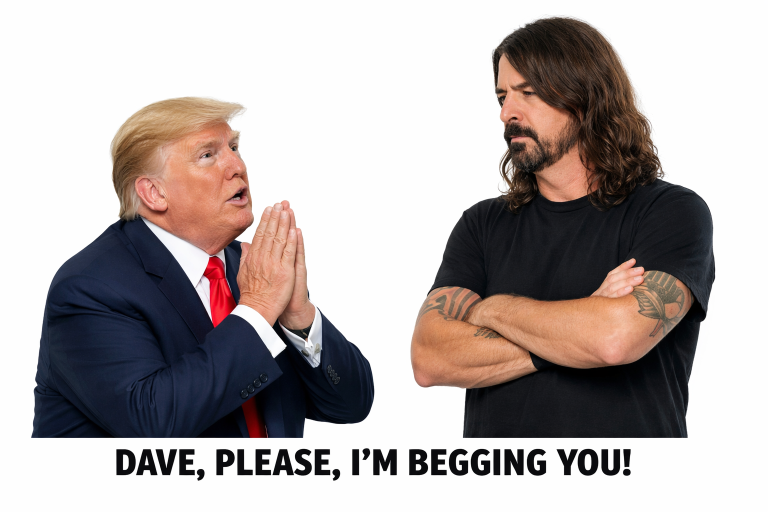 Donald Trump has announced his plead to the foo fighters rock front Man precisely to Dave Grohl following his recent news against…see details 👉 